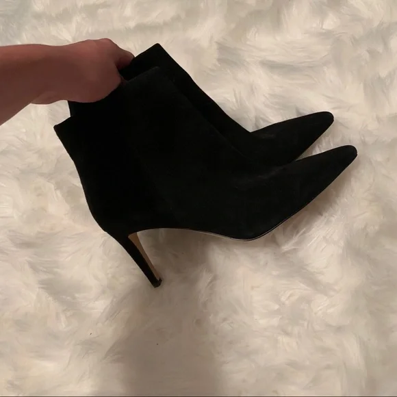 Sam Edelman black suede heeled ankle booties - Picture 5 of 5
